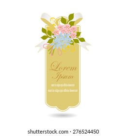 Invitation card with floral elements