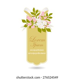 Invitation card with floral elements