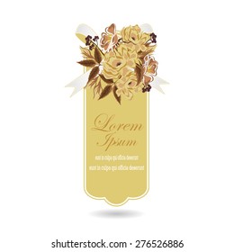 Invitation card with floral elements