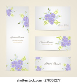 Invitation card with floral elements