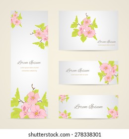 Invitation card with floral elements