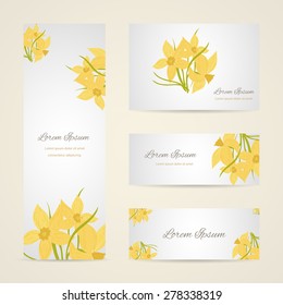 Invitation card with floral elements