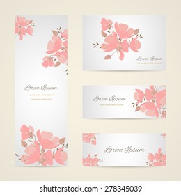 Invitation card with floral elements
