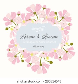 Invitation card with floral elements