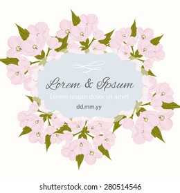 Invitation card with floral elements
