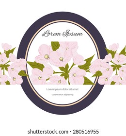 Invitation card with floral elements