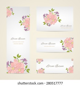 Invitation card with floral elements