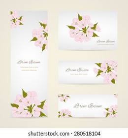 Invitation card with floral elements