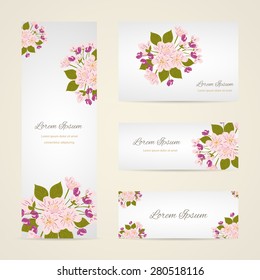 Invitation card with floral elements