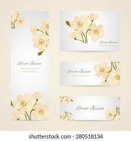 Invitation card with floral elements