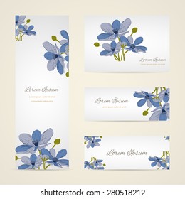 Invitation card with floral elements