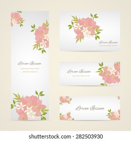Invitation card with floral elements