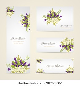 Invitation card with floral elements
