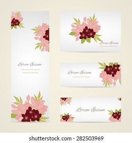 Invitation card with floral elements