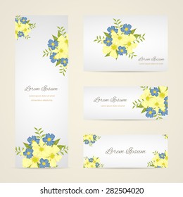 Invitation card with floral elements