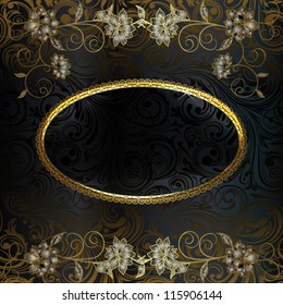 Invitation card with floral ornament.