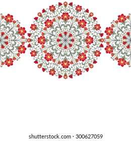 Invitation card with floral ornament.