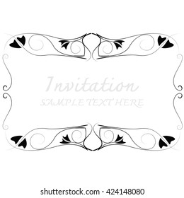 Invitation card with floral pattern