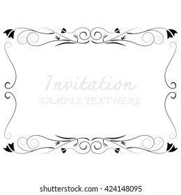 Invitation card with floral pattern