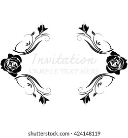 Invitation card with floral pattern