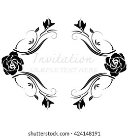 Invitation card with floral pattern