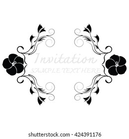 Invitation card with floral pattern