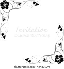Invitation card with floral pattern
