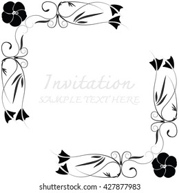 Invitation card with floral pattern