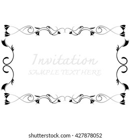 Invitation card with floral pattern