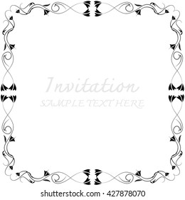 Invitation card with floral pattern