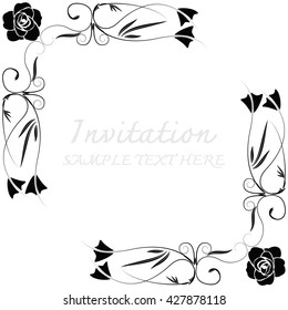 Invitation card with floral pattern