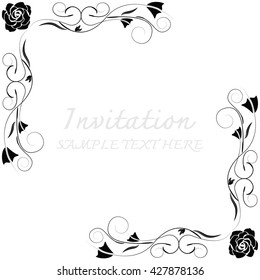 Invitation card with floral pattern