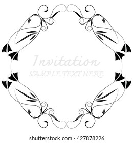 Invitation card with floral pattern