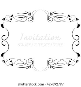 Invitation card with floral pattern