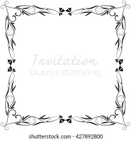 Invitation card with floral pattern