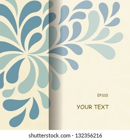 Invitation card with floral pattern  eps10