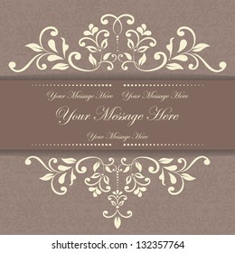 Invitation card with floral pattern eps10