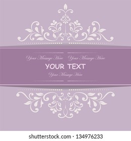 Invitation card with floral pattern eps10