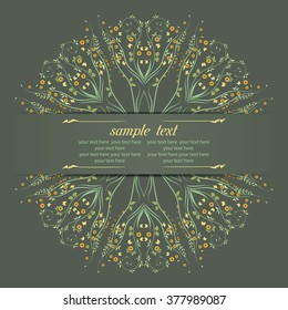 Invitation card with floral pattern eps10