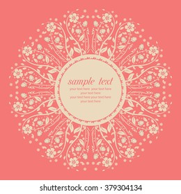 Invitation card with floral pattern eps10