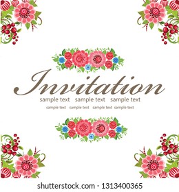 invitation card flower