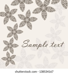Invitation card with flower