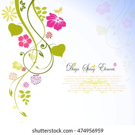 invitation card with Flower Background