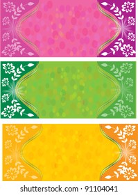 invitation card with flower elements on gray background
