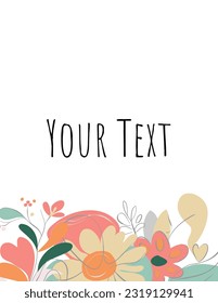 invitation card flower template design.