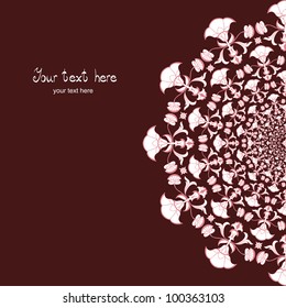 Invitation card. Flower. Template frame design for card. Can be used for packaging, invitations, wedding day decoration, bag template, print for packet, plate.