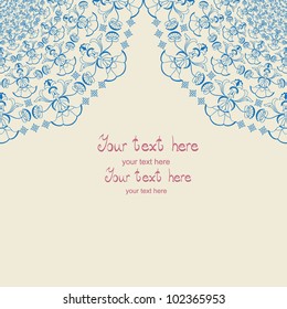 Invitation card. Flower. Template frame design for card. Can be used for packaging, invitations, wedding day decoration, bag template, print for packet, plate.