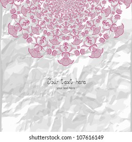 Invitation card. Flower. Template frame design for card. .Can be used for packaging, invitations, wedding day decoration,bag template, print for packet, plate.