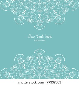 Invitation card. Flower. Template frame design for card. Can be used for packaging, invitations, wedding day decoration,bag template, print for packet, plate.