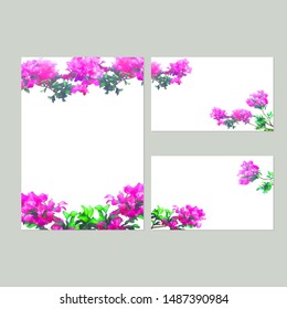 Invitation card flower vector template